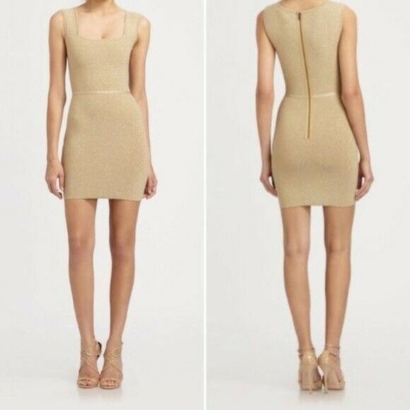 BCBG Max Azria Bandage Dress - "Pepper" - Gold - Picture 1 of 3